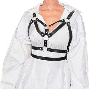 Women's Body Waist Belt Vest Punk Leather Belt For Dresses